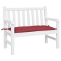 Cojín de banco de jardín tela Oxford rojo tinto 110x50x7 cm de , Cojines para sillas y sofás - Ref: Foro24-361820, Precio: 26...