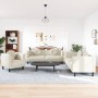 Cream velvet 3-piece sofa set with cushions by , Sofas - Ref: Foro24-3209254, Price: 725,85 €, Discount: %