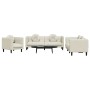 Cream velvet 3-piece sofa set with cushions by , Sofas - Ref: Foro24-3209254, Price: 725,85 €, Discount: %