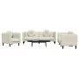 Dreiteilige Sofagarnitur aus cremefarbenem Samt mit Kissen von , Sofas - Ref: Foro24-3209254, Preis: 715,10 €, Rabatt: %