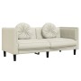 Cream velvet 3-piece sofa set with cushions by , Sofas - Ref: Foro24-3209254, Price: 725,85 €, Discount: %