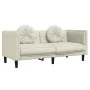 Dreiteilige Sofagarnitur aus cremefarbenem Samt mit Kissen von , Sofas - Ref: Foro24-3209254, Preis: 715,10 €, Rabatt: %