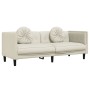 Cream velvet 3-piece sofa set with cushions by , Sofas - Ref: Foro24-3209254, Price: 725,85 €, Discount: %