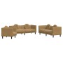 Brown velvet 3-piece sofa set with cushions by , Sofas - Ref: Foro24-3209256, Price: 761,31 €, Discount: %