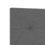 Estructura de cama con cabecera Gris oscuro 120 x 190 cm tela