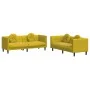 Yellow velvet 2-piece sofa set with cushions by , Sofas - Ref: Foro24-3209263, Price: 493,45 €, Discount: %