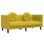 Yellow velvet 2-piece sofa set with cushions by , Sofas - Ref: Foro24-3209263, Price: 493,45 €, Discount: %