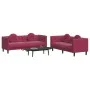 Sofa set with cushions 2 pieces red velvet by , Sofas - Ref: Foro24-3209261, Price: 522,16 €, Discount: %