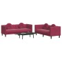 Sofagarnitur mit Kissen 2-teilig aus rotem Samt von , Sofas - Ref: Foro24-3209261, Preis: 527,72 €, Rabatt: %
