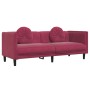 Sofagarnitur mit Kissen 2-teilig aus rotem Samt von , Sofas - Ref: Foro24-3209261, Preis: 527,72 €, Rabatt: %