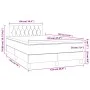 Cama box spring con colchón y LED tela marrón oscuro 120x190 cm de , Camas y somieres - Ref: Foro24-3270061, Precio: 452,27 €...