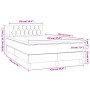 Cama box spring con colchón y LED tela marrón oscuro 120x190 cm de , Camas y somieres - Ref: Foro24-3270061, Precio: 400,41 €...
