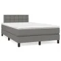 Cama box spring con colchón y LED tela marrón oscuro 120x190 cm de , Camas y somieres - Ref: Foro24-3270068, Precio: 452,54 €...