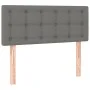 Box spring bed with mattress and LED dark brown fabric 120x190 cm by , Beds and slatted bases - Ref: Foro24-3270068, Price: 4...