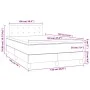 Cama box spring con colchón y LED tela marrón oscuro 120x190 cm de , Camas y somieres - Ref: Foro24-3270068, Precio: 452,54 €...