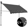 Manual retractable awning with LED anthracite gray 250 cm by vidaXL, Awnings - Ref: Foro24-145865, Price: 89,06 €, Discount: %