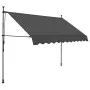 Manuell ausfahrbare Markise mit LED Anthrazitgrau 250 cm von vidaXL, Markisen - Ref: Foro24-145865, Preis: 95,15 €, Rabatt: %