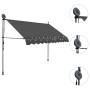 Manual retractable awning with LED anthracite gray 250 cm by vidaXL, Awnings - Ref: Foro24-145865, Price: 93,29 €, Discount: %