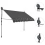 Manual retractable awning with LED anthracite gray 250 cm by vidaXL, Awnings - Ref: Foro24-145865, Price: 89,06 €, Discount: %