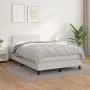 Box spring bed with white synthetic leather mattress 120x190 cm by , Beds and slatted bases - Ref: Foro24-3269808, Price: 432...