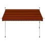 Retractable manual awning in orange and brown, 250 cm. by vidaXL, Awnings - Ref: Foro24-145837, Price: 91,26 €, Discount: %