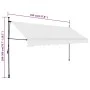 Manual retractable awning with cream LED 350 cm by vidaXL, Awnings - Ref: Foro24-145874, Price: 97,11 €, Discount: %