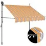 Toldo manual retráctil con LED amarillo y azul 100 cm de vidaXL, Toldos - Ref: Foro24-145848, Precio: 78,44 €, Descuento: %