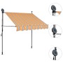 Manual retractable awning with yellow and blue LED 100 cm by vidaXL, Awnings - Ref: Foro24-145848, Price: 84,18 €, Discount: %