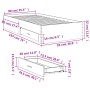 Weißes Holzwerkstoffbett mit Schubladen 90x190 cm von , Betten und Lattenroste - Ref: Foro24-3280433, Preis: 116,43 €, Rabatt: %