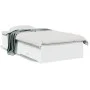 White engineered wood bed with drawers 100x200 cm by , Beds and slatted bases - Ref: Foro24-3280419, Price: 116,39 €, Discoun...