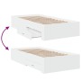 Weißes Holzwerkstoffbett mit Schubladen 100x200 cm von , Betten und Lattenroste - Ref: Foro24-3280419, Preis: 117,59 €, Rabat...