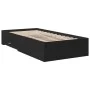 Black engineered wood bed with drawers 90x200 cm by , Beds and slatted bases - Ref: Foro24-3280427, Price: 107,16 €, Discount: %