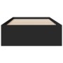 Cama con cajones madera de ingeniería negra 90x200 cm de , Camas y somieres - Ref: Foro24-3280427, Precio: 107,68 €, Descuent...