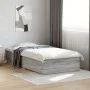 Sonoma gray engineered wood bed with drawers 90x190 cm by , Beds and slatted bases - Ref: Foro24-3280438, Price: 111,71 €, Di...