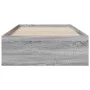 Sonoma gray engineered wood bed with drawers 90x190 cm by , Beds and slatted bases - Ref: Foro24-3280438, Price: 111,71 €, Di...