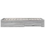 Sonoma gray engineered wood bed with drawers 90x190 cm by , Beds and slatted bases - Ref: Foro24-3280438, Price: 113,10 €, Di...