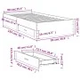 Sonoma gray engineered wood bed with drawers 90x190 cm by , Beds and slatted bases - Ref: Foro24-3280438, Price: 111,71 €, Di...