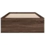 Cama con cajones madera de ingeniería marrón roble 100x200 cm de , Camas y somieres - Ref: Foro24-3280425, Precio: 114,97 €, ...