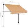 Toldo manual retráctil con LED amarillo y azul 100 cm de vidaXL, Toldos - Ref: Foro24-145848, Precio: 78,44 €, Descuento: %
