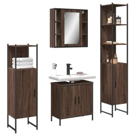 Badezimmermöbel-Set, 4-teilig, Eichenbraun-Sperrholz von , Badezimmermöbel - Ref: Foro24-3214774, Preis: 273,64 €, Rabatt: %