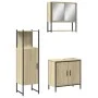 Sonoma oak plywood 3-piece bathroom furniture set by , Bathroom furniture - Ref: Foro24-3214701, Price: 181,50 €, Discount: %