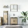 Sonoma oak plywood 3-piece bathroom furniture set by , Bathroom furniture - Ref: Foro24-3214701, Price: 181,50 €, Discount: %