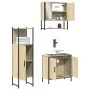 Sonoma oak plywood 3-piece bathroom furniture set by , Bathroom furniture - Ref: Foro24-3214701, Price: 181,50 €, Discount: %