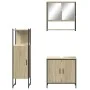 Sonoma oak plywood 3-piece bathroom furniture set by , Bathroom furniture - Ref: Foro24-3214701, Price: 181,50 €, Discount: %