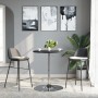 Hoher Stehtisch aus Holzwerkstoff und schwarzem Stahl, 60 x 60 x 90 cm von , Küchen- und Esstische - Ref: Foro24-4007193, Pre...