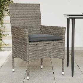 Gartensessel mit Kissen 2 Stück graues synthetisches Rattan von , Gartenstühle - Ref: Foro24-368111, Preis: 133,29 €, Rabatt: %