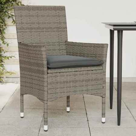 Gartensessel mit Kissen 2 Stück graues synthetisches Rattan von , Gartenstühle - Ref: Foro24-368111, Preis: 125,88 €, Rabatt: %