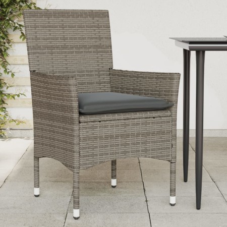 Gartensessel mit Kissen 2 Stück graues synthetisches Rattan von , Gartenstühle - Ref: Foro24-368111, Preis: 117,78 €, Rabatt: %