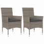 Sillones de jardín con cojines 2 uds ratán sintético gris de , Sillas de jardín - Ref: Foro24-368111, Precio: 117,26 €