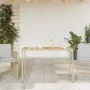 Garden table beige PE rattan wooden surface 115x54x74 cm by , Garden tables - Ref: Foro24-365078, Price: 87,27 €, Discount: %